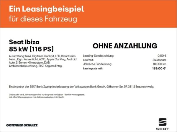 Seat Ibiza FR TSI DSG NAVI SITZHEIZUNG EINPARKHILFE LED bild 2