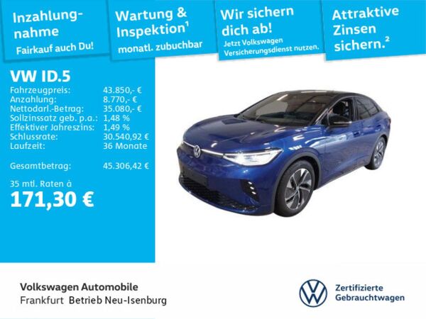 Volkswagen ID.5 GTX 4-Motion Navi IQ.Light DAB+ FrontAssist SideAssist bild