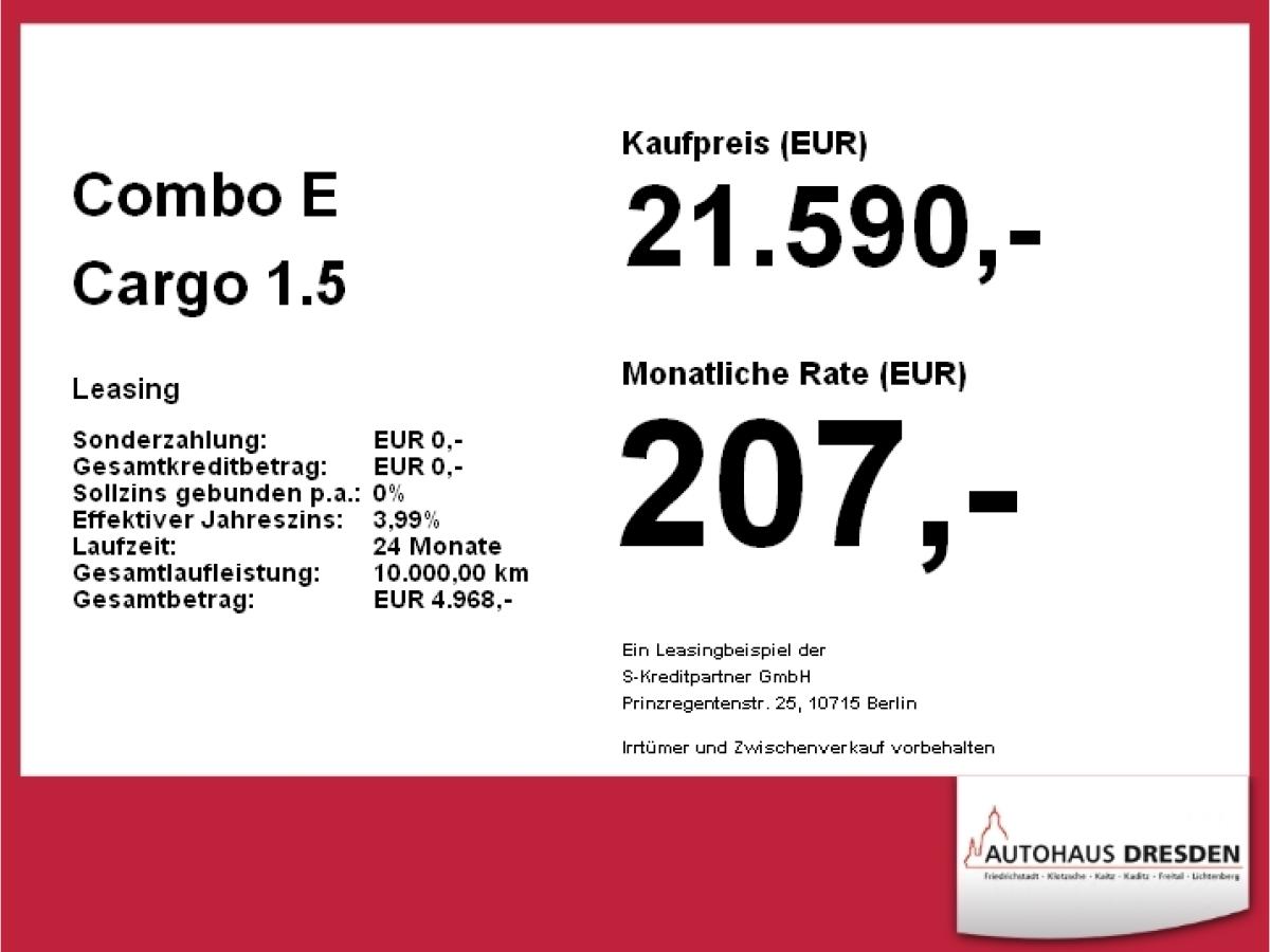 Opel Combo E Cargo 1.5 D Basis erhöhte Nutzlast XL bild 4