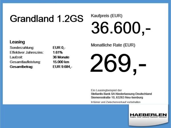 Opel Grandland 1.2GS LAGERFAHRZEUG*KOMFORT+TECHPAKET bild 4