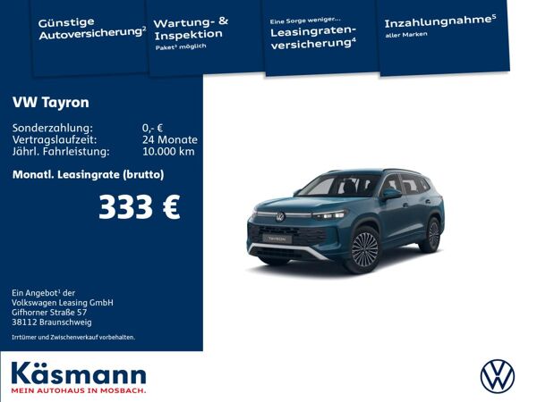 Volkswagen Tayron Life 2.0TDI 4M AHK HD-MATRIX 360 7-SITZE / 0€ ÜBERFÜHRUNG bild 2