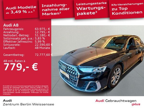 Audi A8 Lang 50 TDI*QUA*MATRIX*360*RSE*ACC*PANO*NAVI* bild 2