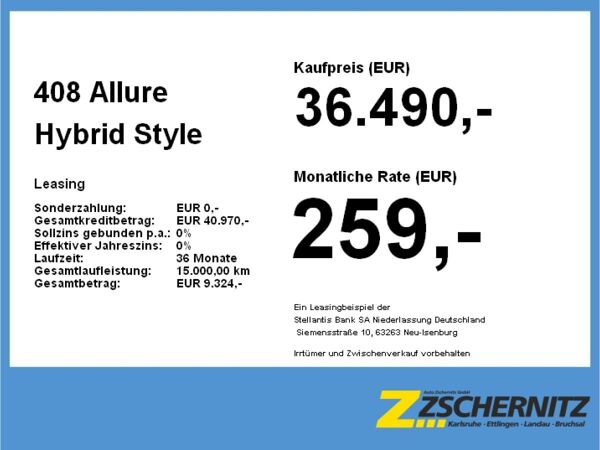 Peugeot 408 Allure Hybrid bild 4