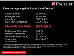 Toyota Land Cruiser 2,8 4X4 Executive Navi 360 Kamera Klimasitze LED Sperrdiff. El. Heckklappe bild 3