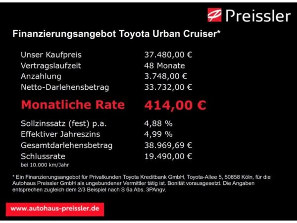 Toyota Urban Cruiser 128 kW FWD 5-Türer Teamplayer Lithium 61kW 2W bild 3