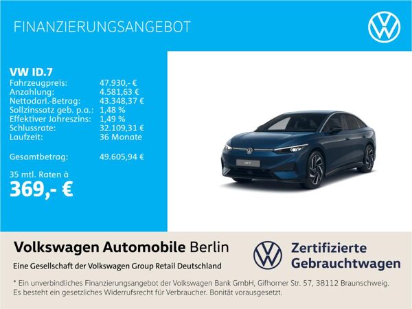 Volkswagen ID.7 Pro 210/77 Wärmepumpe Navi LED ACC SHZ bild