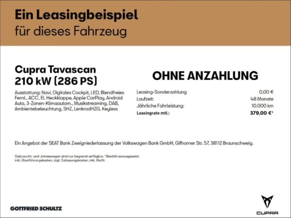 Cupra Tavascan ENDURANCE 77kWh NAVI SITZHEIZUNG EINPARKHILFE LED bild 2