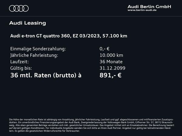Audi e-tron GT qu. 360°K MATRIX NAVI HUD PANO bild 2