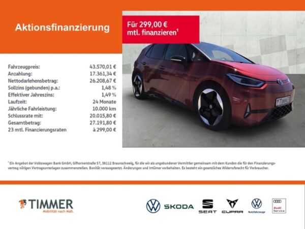 Volkswagen ID.3 GTX 84 kWh +WÄPU +H&K +360° +IQ.LIGHT +ACC bild 3
