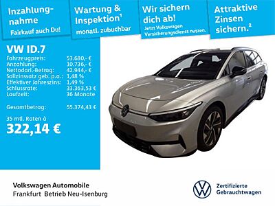 Volkswagen ID.7 Pro Navi AHK IQ.LIGHT - LED-Matrix-Scheinwerfer Sprachassistent DAB+