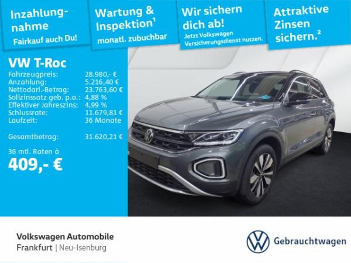 Volkswagen T-Roc 2.0 TDI DSG Goal Navi AHK Spurwechselassistent Rückfahrkamera DAB+ bild