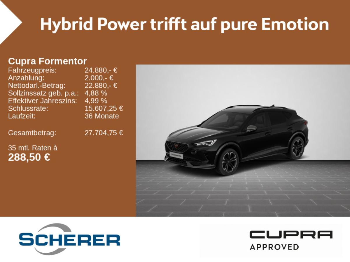 Cupra Formentor 1.4 TSI eHybrid SHZ RFK FULL LINK GJR 18" bild