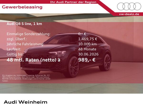 Audi Q8 SUV TFSI e quattro NAVI AHK PANO HeadUp bild 1