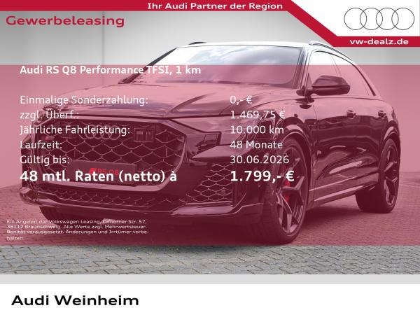 Audi RS Q8 SUV performance tiptronic NAVI PANO PDC bild