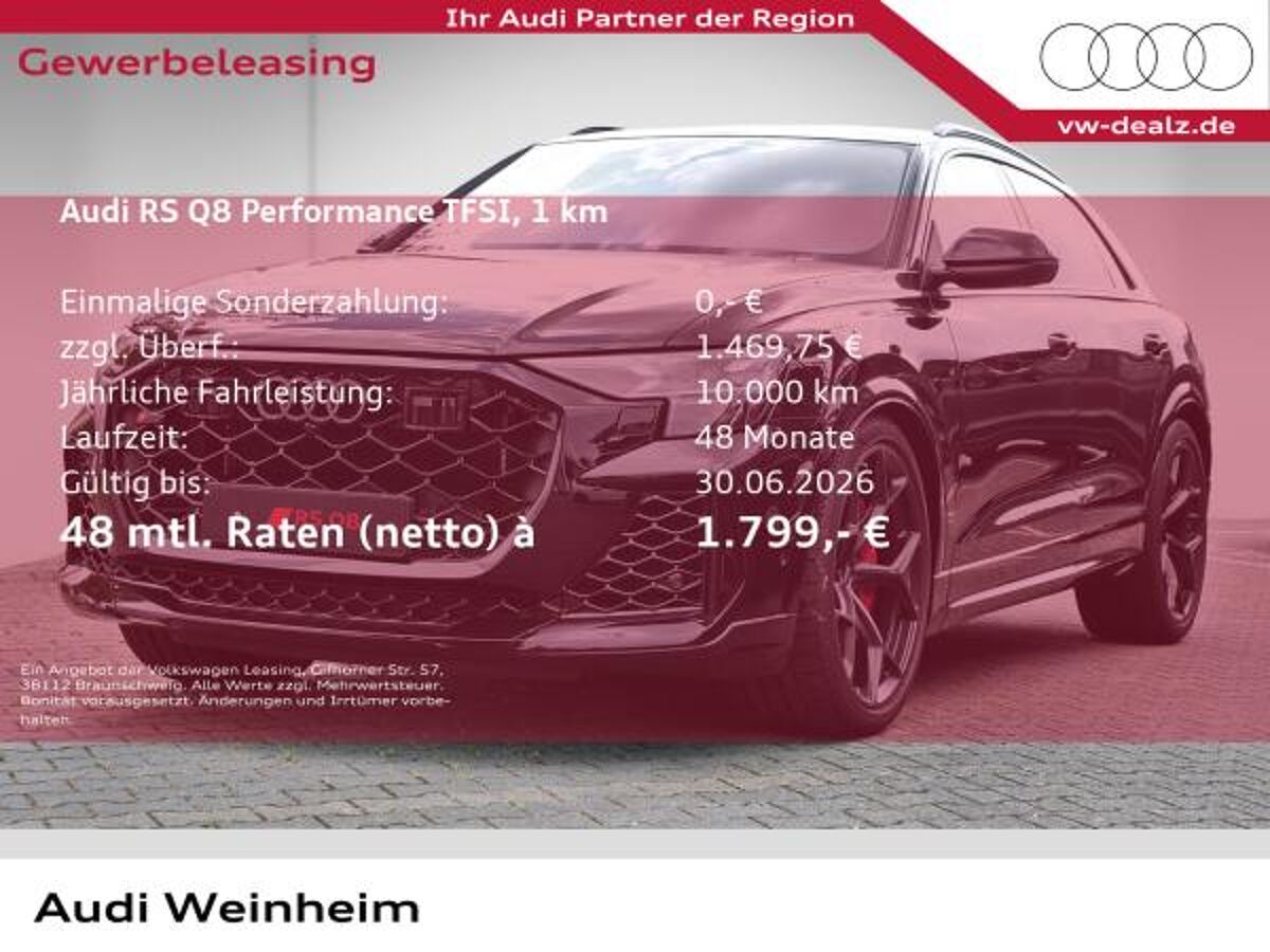Audi RS Q8 SUV performance tiptronic NAVI PANO PDC bild