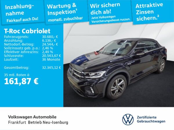 Volkswagen T-Roc Cabriolet 1.5 TSI DSG R-Line Navi AHK Spurwechselassistent LED Heckleuchten Sitzheizung DAB+ bild