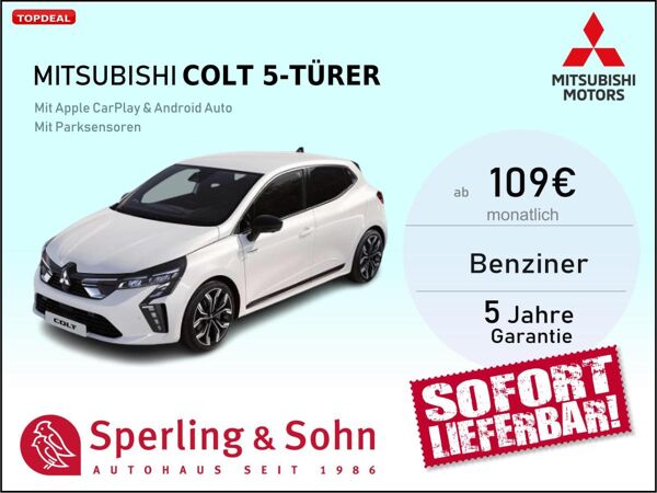 Mitsubishi Colt 1.0 5-Türer ❗"SOFORT LIEFERBAR"❗ ✔️Parksensoren, Apple-CarPlay + Android-Auto✔️ bild