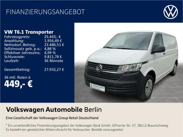 Volkswagen T6.1 Transporter Kasten 2.0 TDI Klima Radio PDC bild