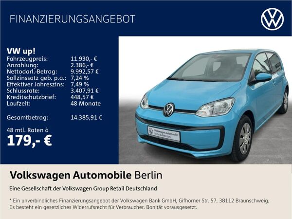 Volkswagen up! 1.0 Klima Radio GRA PDC bild 1