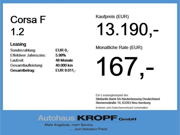 Opel Corsa F 1.2 Sitzheizung,Navi,Tempomat,Parkpilot bild 4