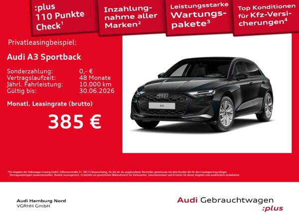 Audi A3 Sportback 30 TFSI S tronic HeadUp AHK Pano bild