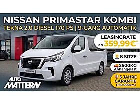Nissan Primastar 🚐 Primastar TEKNA • 8 Sitze •9-G  Automatik • 170 PS • 5 Jahre Garantie • LED