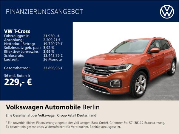 Volkswagen T-Cross 1.0 TSI DSG Style Navi LED SHZ ACC PDC bild