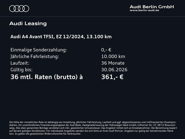Audi A4 Avant 35 TFSI S tr. AHK LED RFK NAVI bild 2