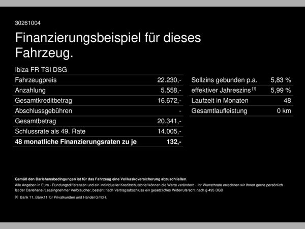 Seat Ibiza FR TSI DSG|NAVI|KAMERA|KEYLESS|ACC|APP|SHZ bild 2