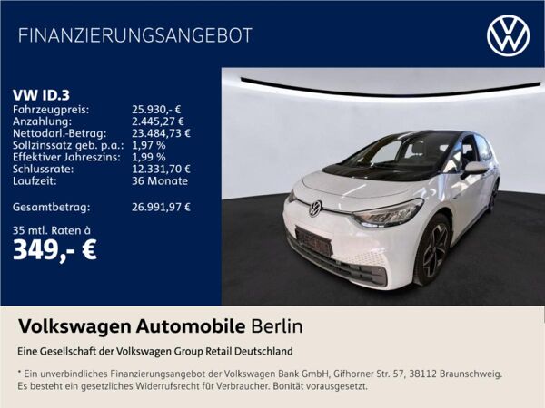 Volkswagen ID.3 Pro Performance 150/58 Navi LED ACC SHZ bild