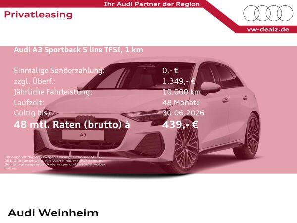 Audi A3 Sportback S -Line s-tronic Klima NAVI PDC LED bild