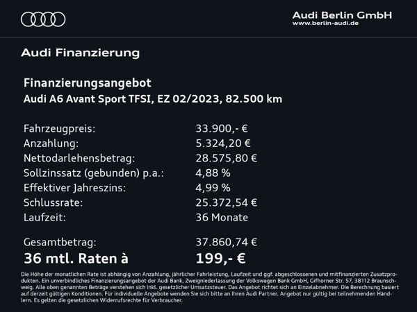 Audi A6 Avant Sport 45 TFSI qu.S tr. AHK RFK PANO LED bild 2