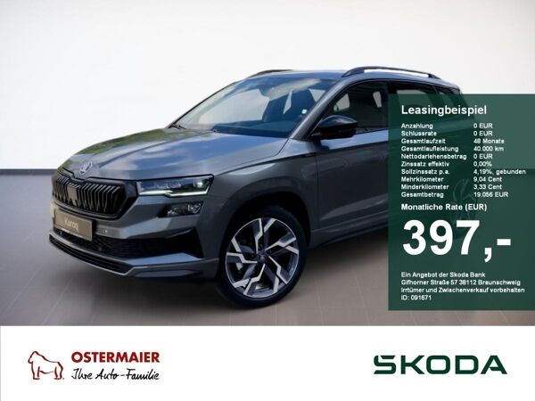 Skoda Karoq SPORTLINE 4X4 2.0TSI MATRIX.NAV.DSG.AHK.AMBIENTE.SUNSET.SMARTLINK.DAB+ bild 1