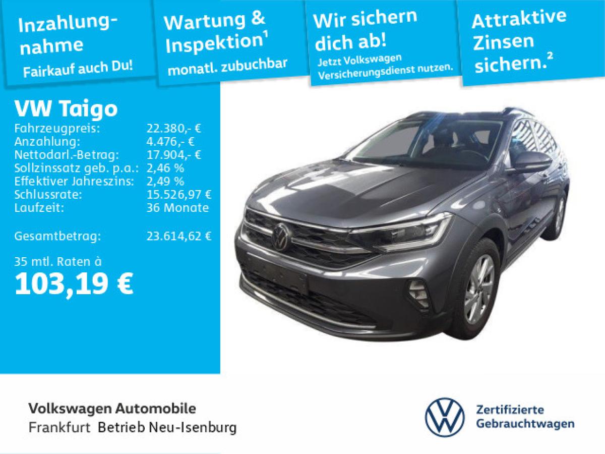 Volkswagen Taigo 1.0 TSI Life Fahrassistent Multifunktionskamera LED heckleuchten DAB+ bild