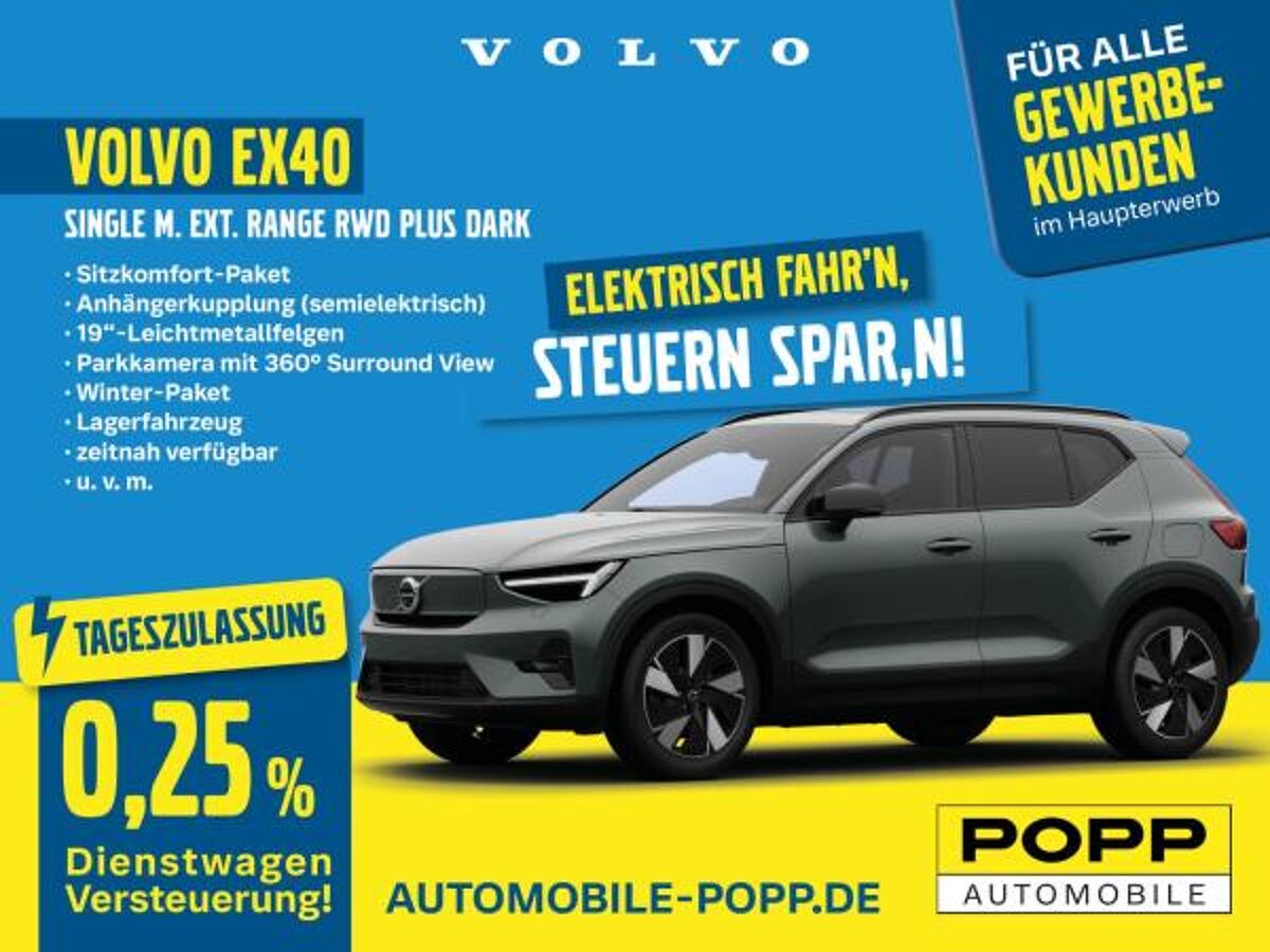 Volvo EX40 Plus Dark Single Motor Ext Range TAGESZULASSUNG bild