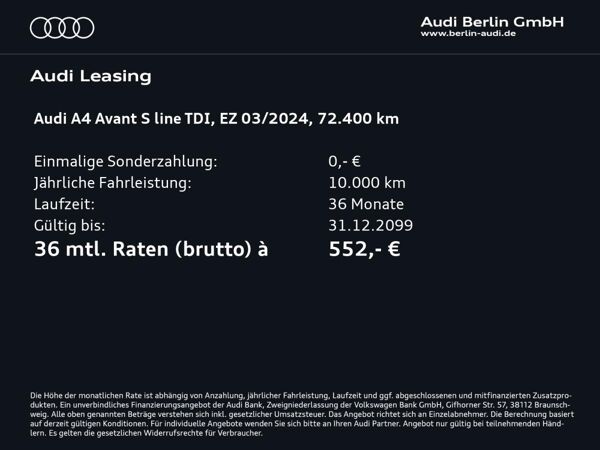 Audi A4 Avant S line 40 TDI qu.S tr. MATRIX RFK NAVI bild 2