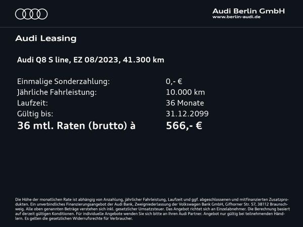 Audi Q8 Sportback S line 50 e-tron qu.PDC PANO MATRIX bild 2
