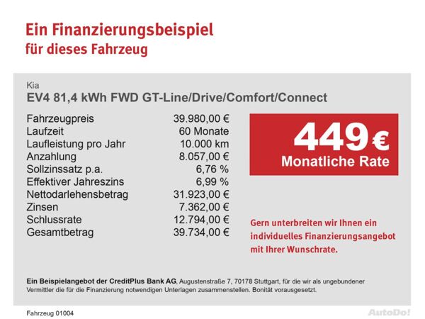 Kia EV4 81,4 kWh FWD GT-Line/Drive/Comfort/Connect LED bild 5