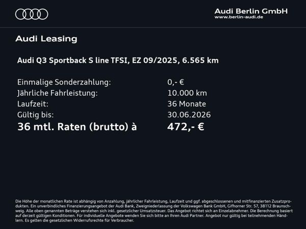 Audi Q3 Sportback S line 35 TFSI S tronic bild 2