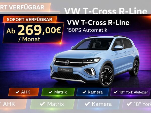 Volkswagen T-Cross 150PS DSG R-Line AHK | Matrix | Kamera bild