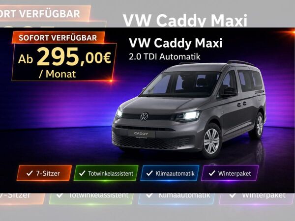 Volkswagen Caddy Maxi TDI DSG 7-Sitzer Winterpaket|ACC|Kamera|Sofort Verfügbar! bild