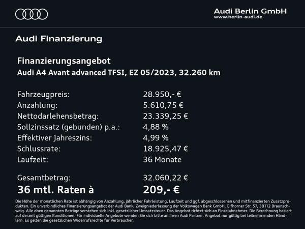 Audi A4 Avant Advanced 35 TFSI S tr. LED RFK NAVI bild 2