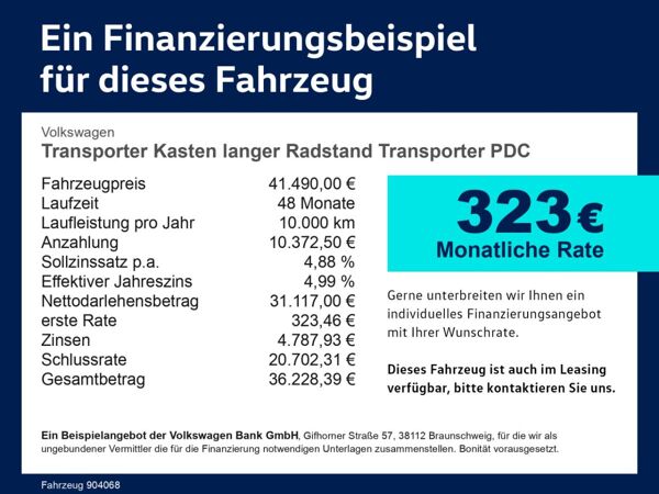 Volkswagen Transporter Kasten Lang PDC Klima Kamera bild 3