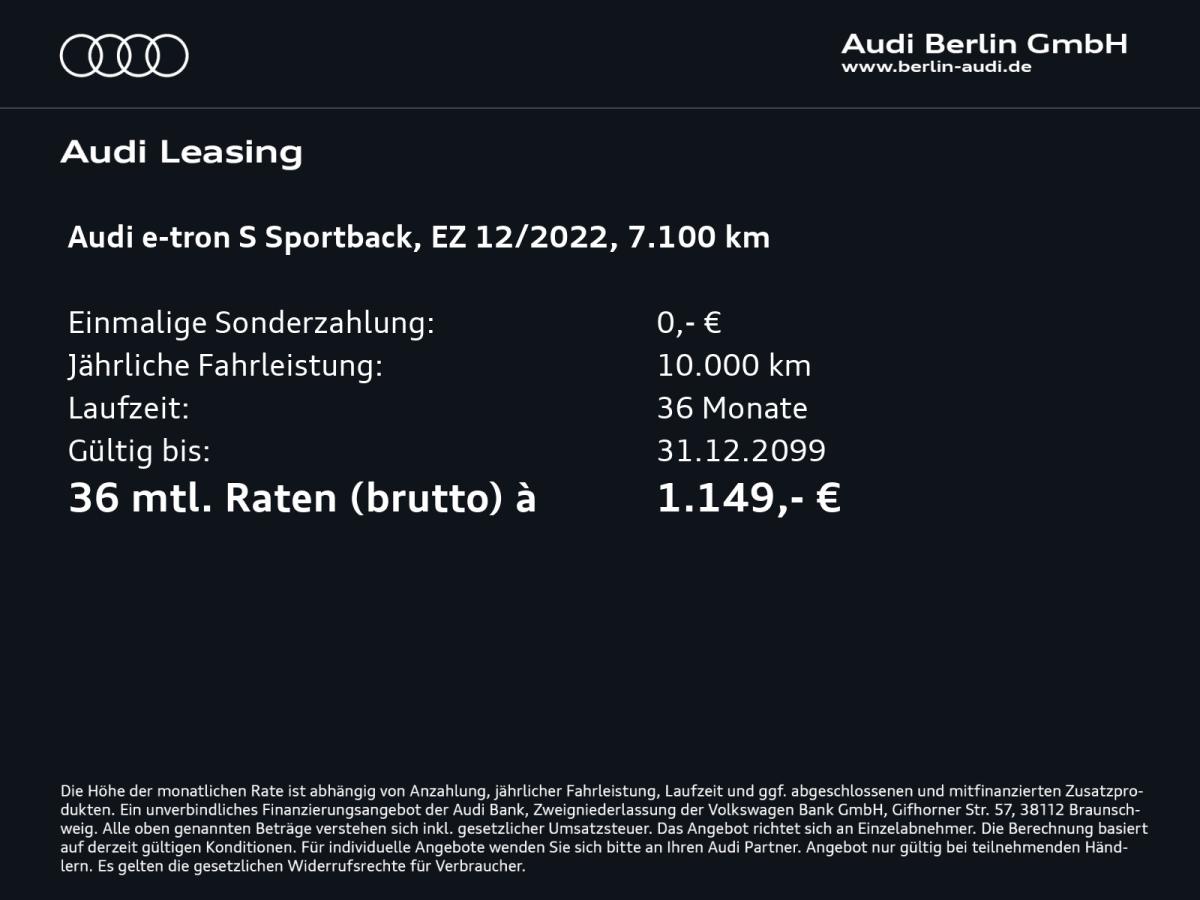 Audi e-tron S Sportback B&O RFK MATRIX NAVI VIRTUAL bild 2