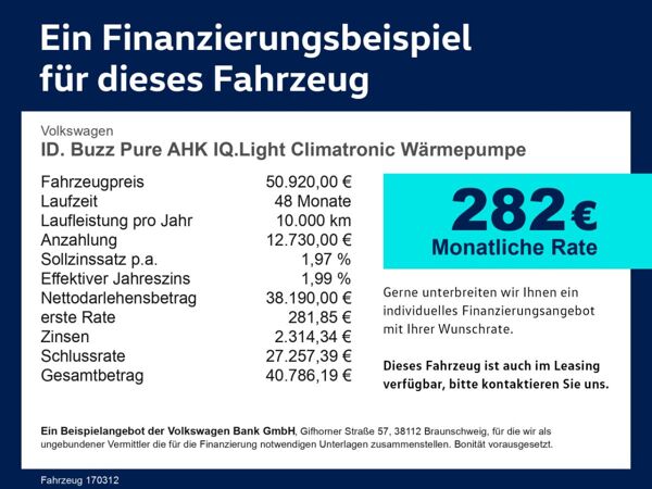 Volkswagen ID.Buzz ID. Buzz Pure AHK IQ.Light Climatronic Wärmepumpe bild 3