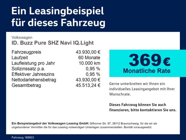 Volkswagen ID.Buzz ID. Buzz Pure SHZ Navi IQ.Light Bluetooth LED bild 4