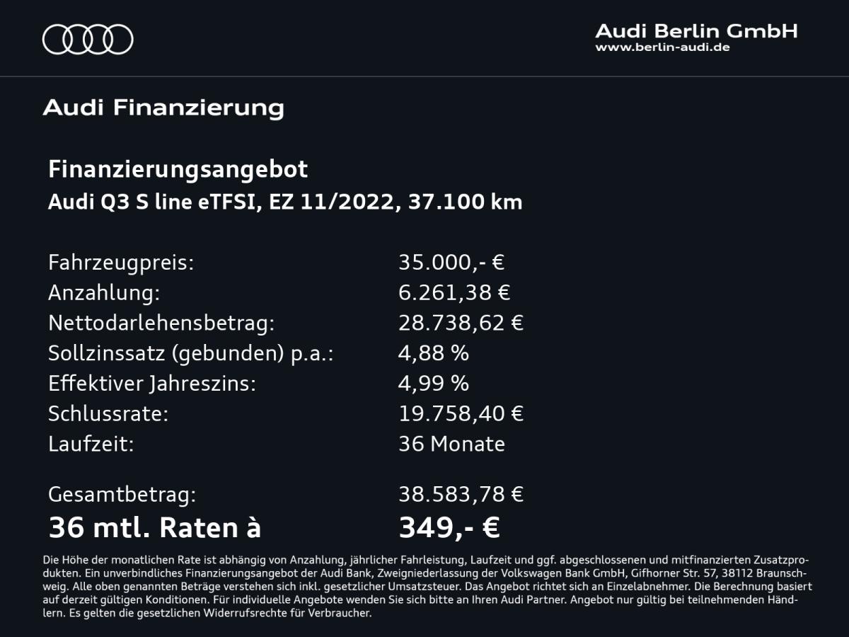 Audi Q3 S line 45 TFSI e S tr. MATRIX 360°K NAVI PANO bild 2