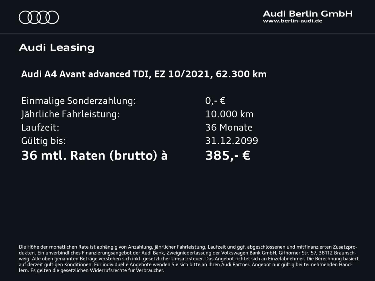 Audi A4 Avant Advanced 40 TDI S tr. LED RFK NAVI ACC bild 2