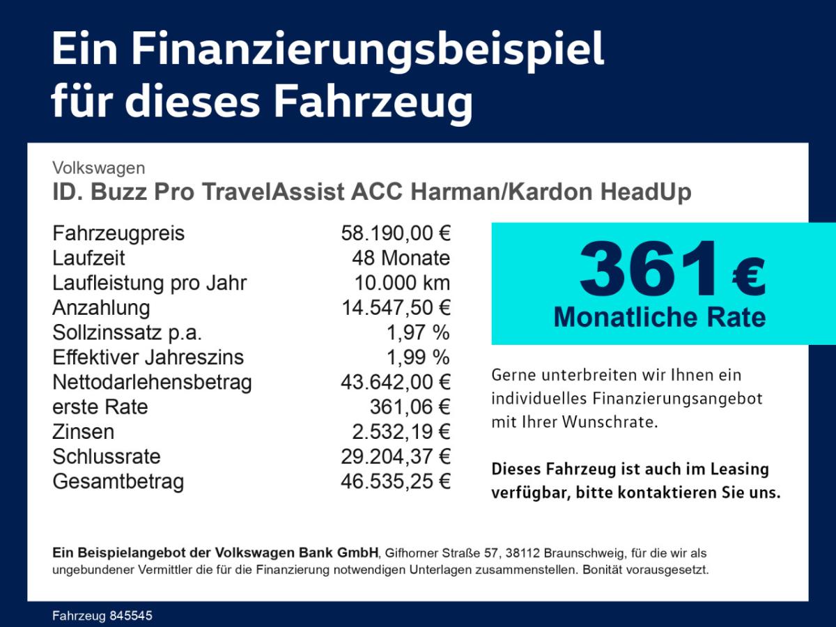 Volkswagen ID.Buzz ID. Buzz Pro TravelAssist ACC Harman/Kardon HeadUp bild 3