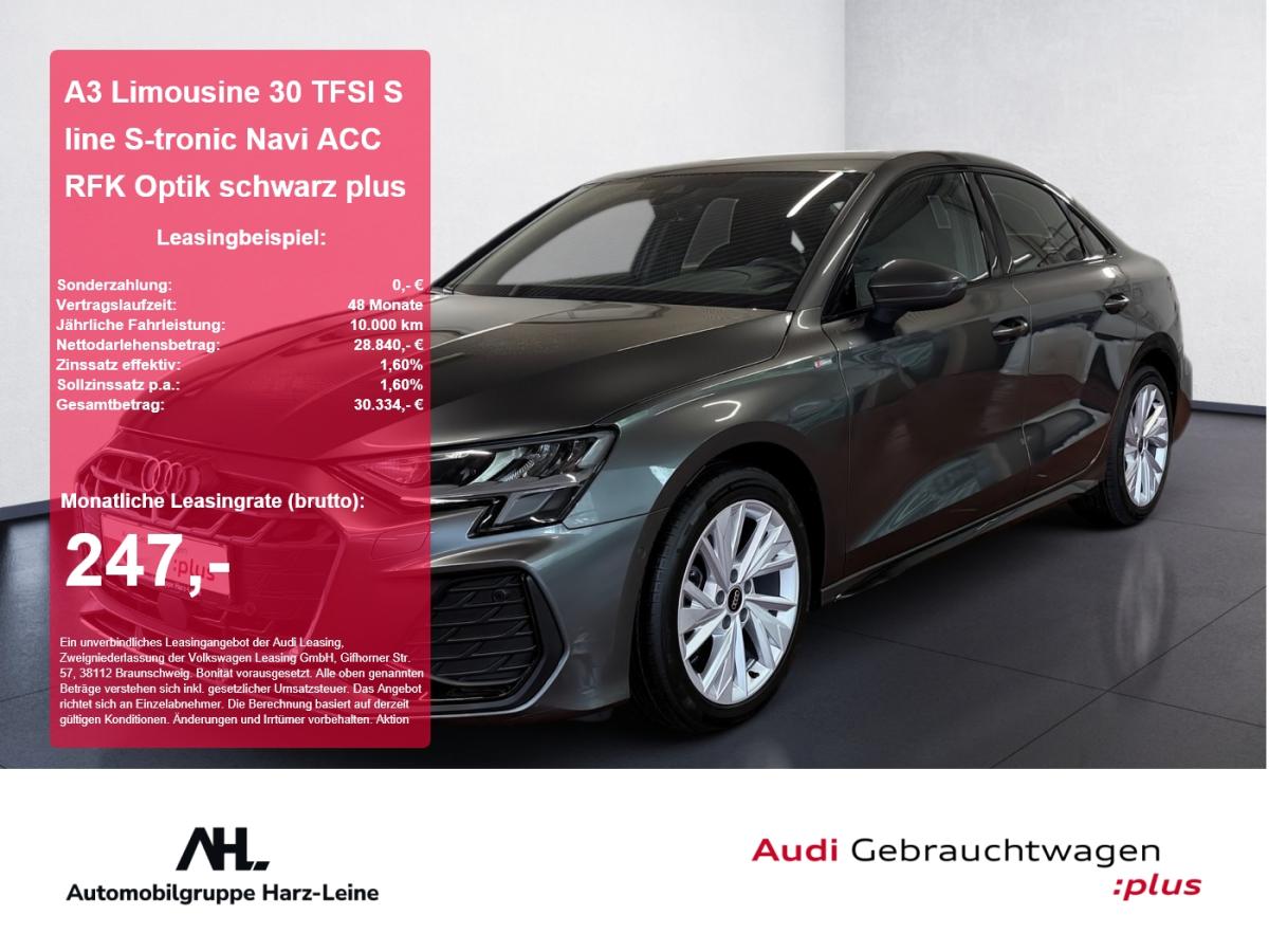 Audi A3 Limousine 30 TFSI S line S-tronic Navi ACC RFK Optik schwarz plus bild